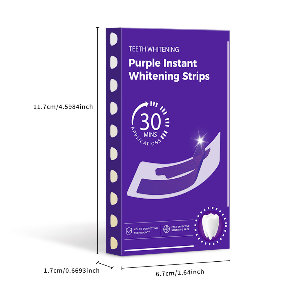Advanced purple whitening strips