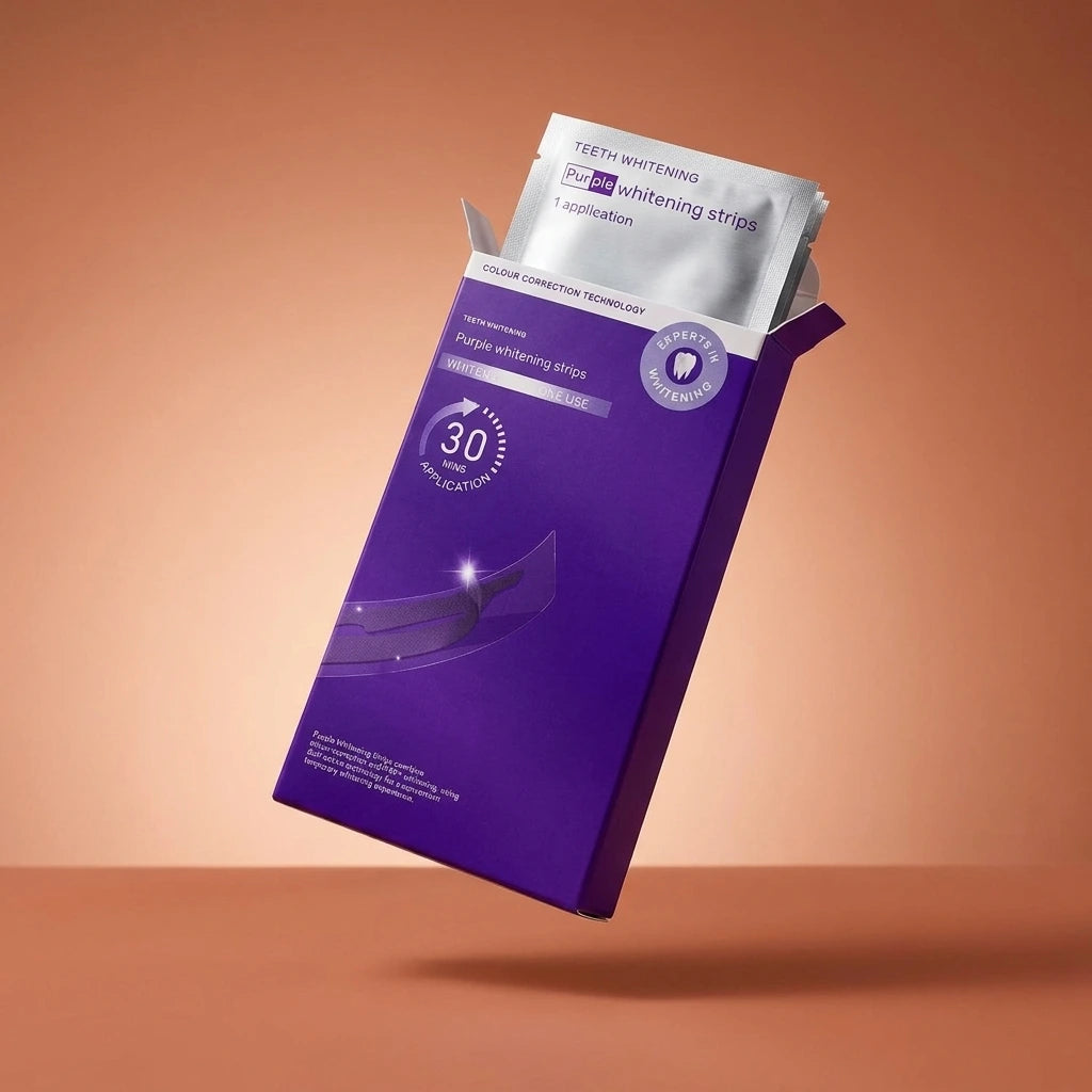 Advanced purple whitening strips
