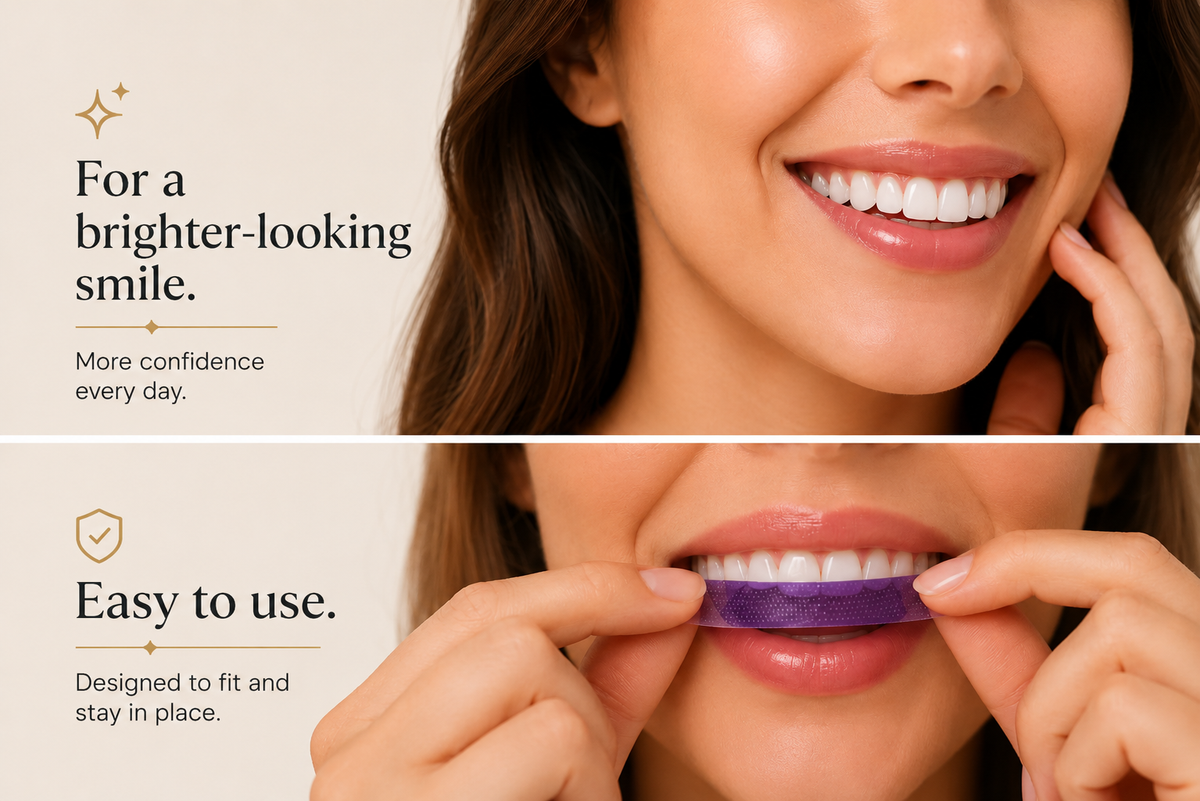 Advanced purple whitening strips