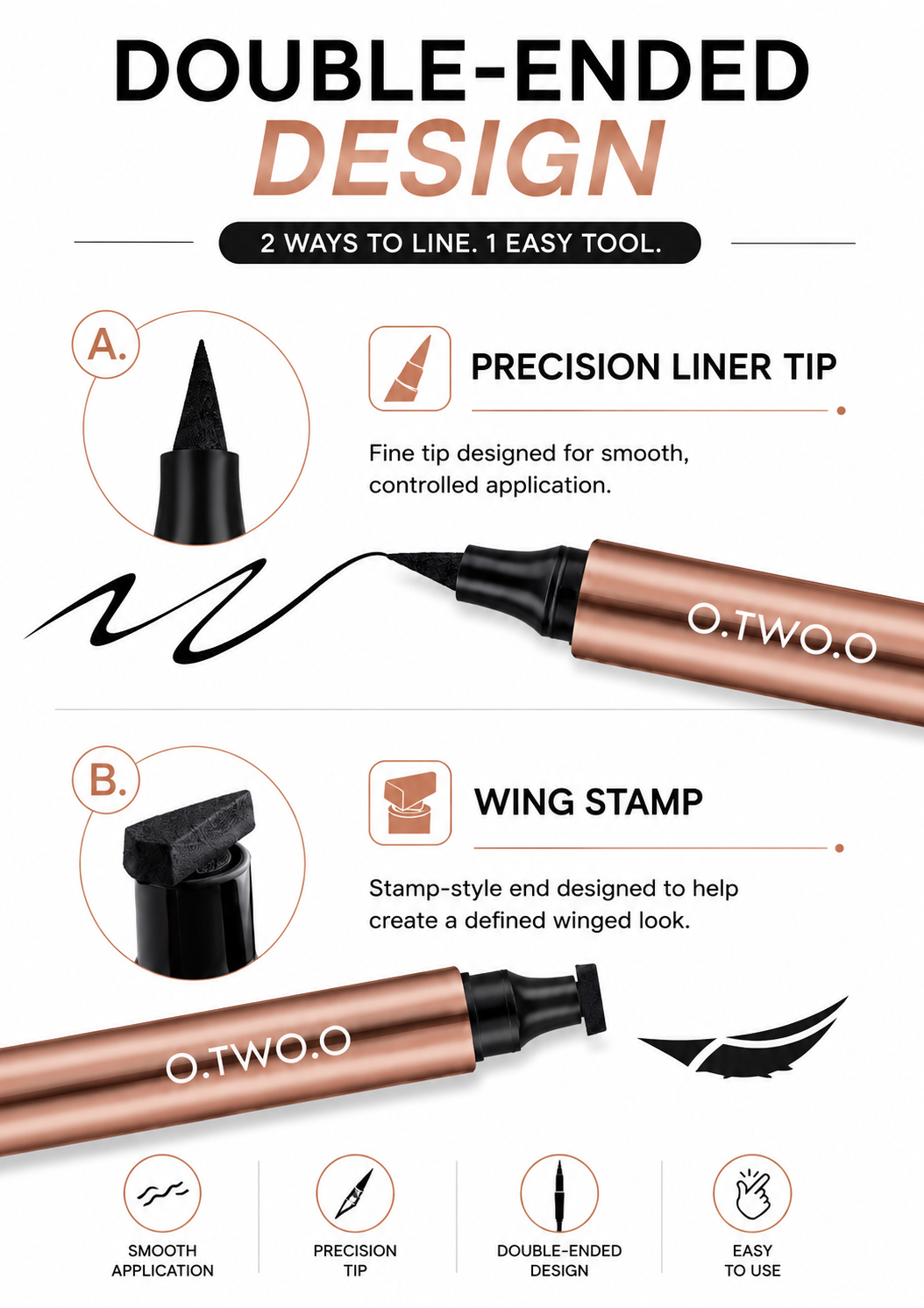O.TWO.O Double-Ended Waterproof Eyeliner